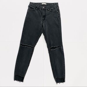 Forever 21 Black Distressed Denim Jeans